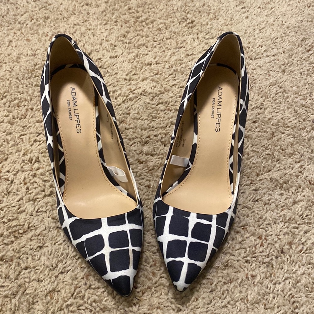 Adam Lippes for Target black white heels 9